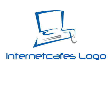 abstract computer with mouse logo