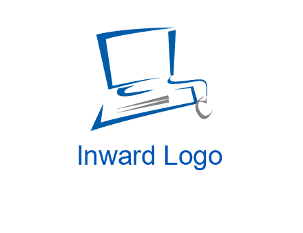 abstract computer with mouse logo