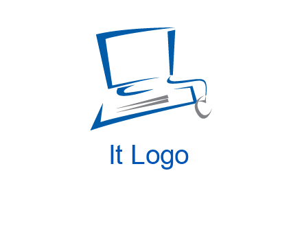 abstract computer with mouse logo