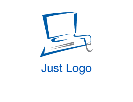 abstract computer with mouse logo