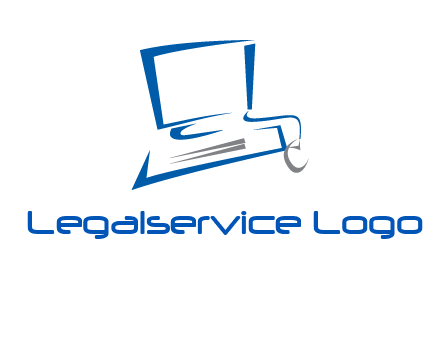 abstract computer with mouse logo