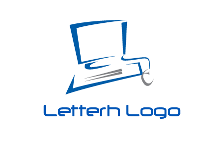 abstract computer with mouse logo