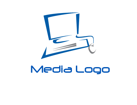 abstract computer with mouse logo