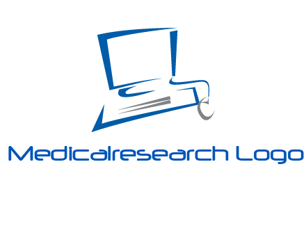 abstract computer with mouse logo