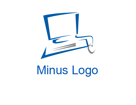 abstract computer with mouse logo
