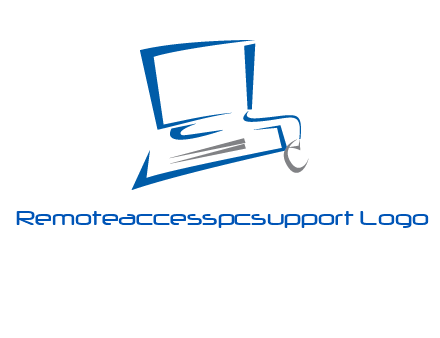 abstract computer with mouse logo