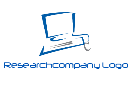 abstract computer with mouse logo