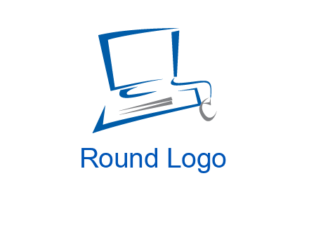 abstract computer with mouse logo