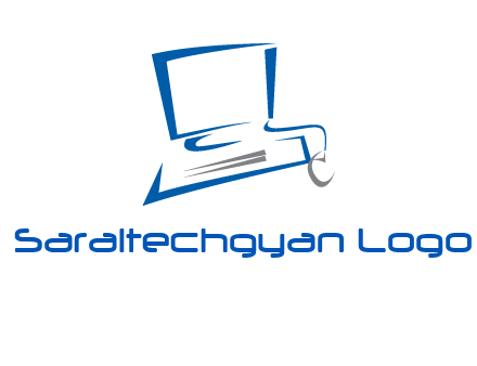 abstract computer with mouse logo