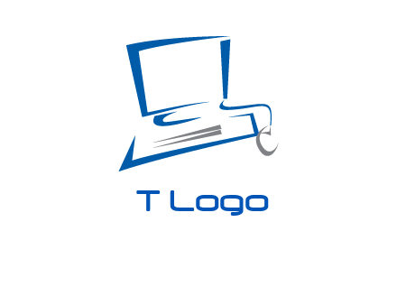 abstract computer with mouse logo