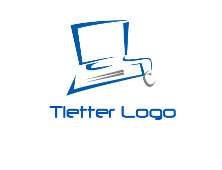 abstract computer with mouse logo