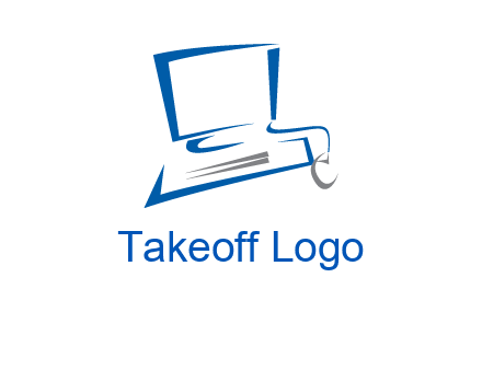 abstract computer with mouse logo