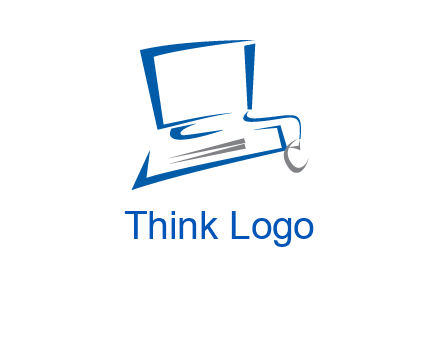 abstract computer with mouse logo