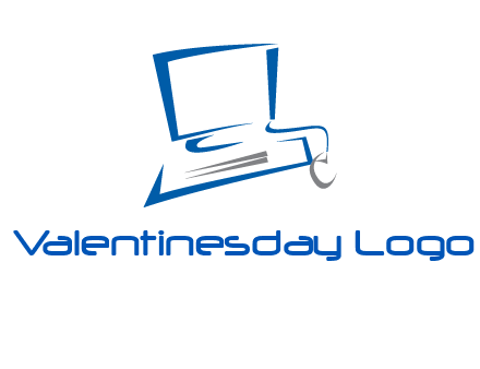 abstract computer with mouse logo