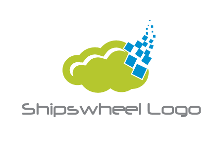 cloud squares  information technology logo