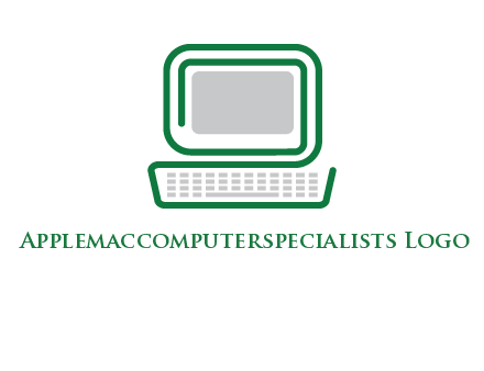 abstract monitor with keyboard icon