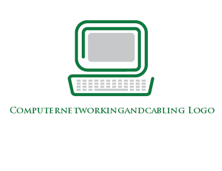 abstract monitor with keyboard icon