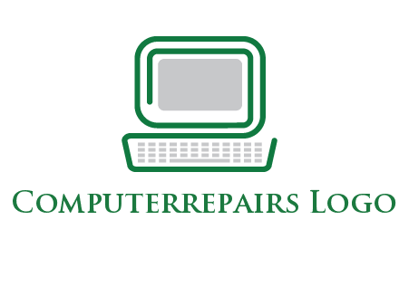 abstract monitor with keyboard icon