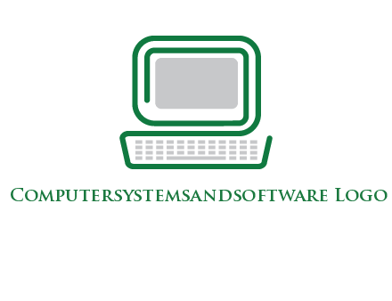 abstract monitor with keyboard icon