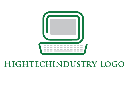 abstract monitor with keyboard icon