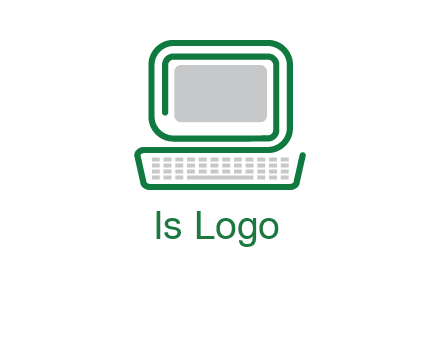 abstract monitor with keyboard icon