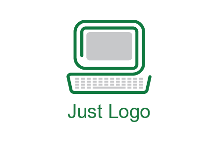 abstract monitor with keyboard icon