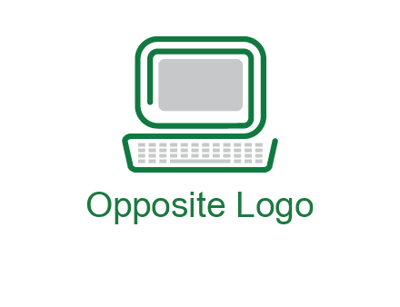 abstract monitor with keyboard icon