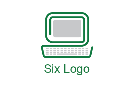 abstract monitor with keyboard icon