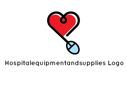 mouse is forming shape of heart logo