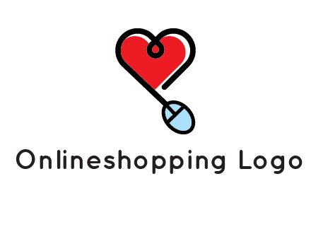 mouse is forming shape of heart logo