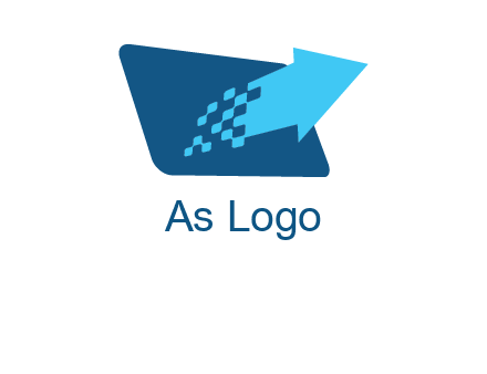 Pixel arrow come out from the monitor logo