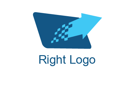 Pixel arrow come out from the monitor logo