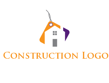 house is incorporated with shopping tag logo