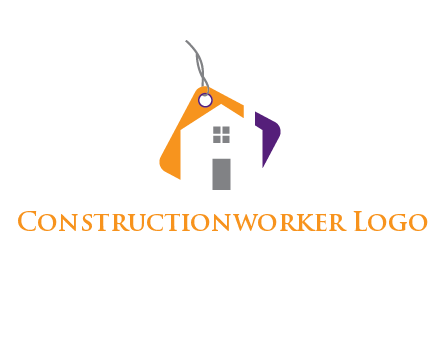 house is incorporated with shopping tag logo