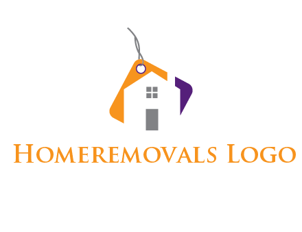 house is incorporated with shopping tag logo