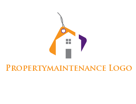 house is incorporated with shopping tag logo
