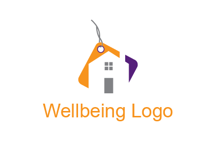 house is incorporated with shopping tag logo
