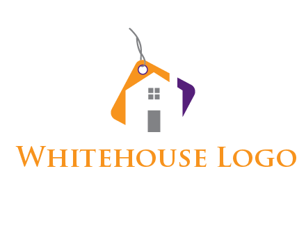 house is incorporated with shopping tag logo