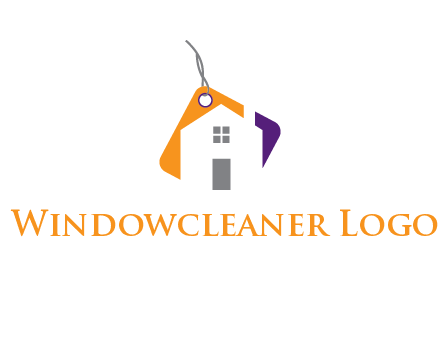 house is incorporated with shopping tag logo