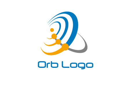 connected rings or orbit logo