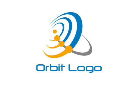 connected rings or orbit logo