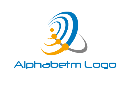 connected rings or orbit logo