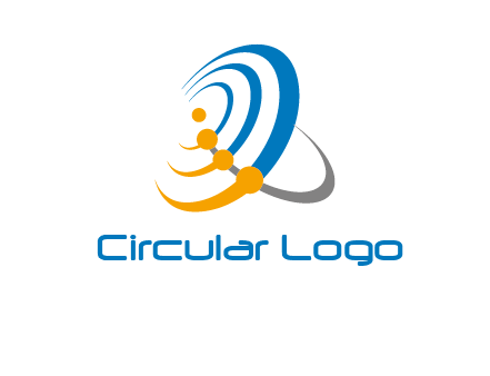 connected rings or orbit logo