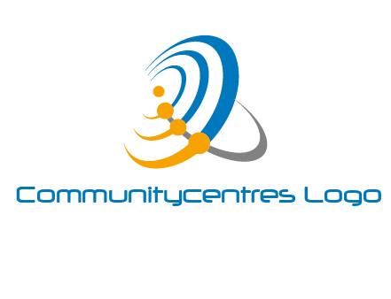 connected rings or orbit logo
