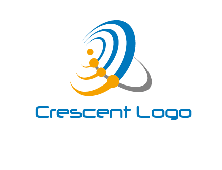 connected rings or orbit logo