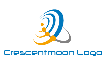 connected rings or orbit logo
