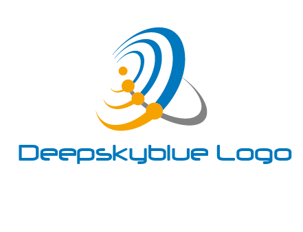 connected rings or orbit logo