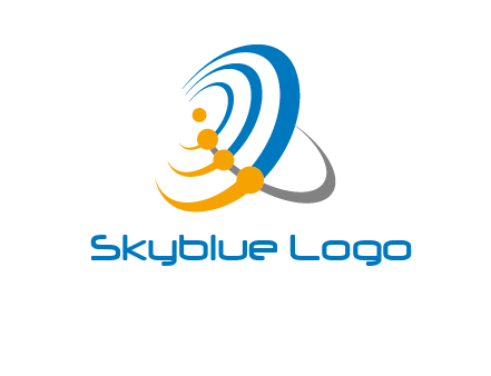 connected rings or orbit logo