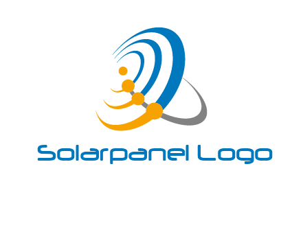 connected rings or orbit logo