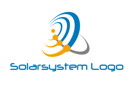 connected rings or orbit logo